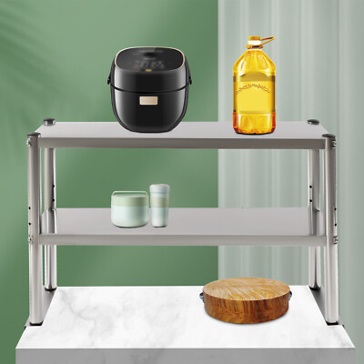 Tabletop Two Levels Of Storage Space Adjustable Shelf For Prep Table 12x36 Inch