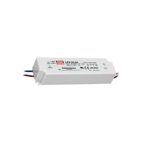 LPV-35-24 Netzteil: Impuls Led 36W 24VDC 1,5A 90-264VAC 127-370VDC IP67 Mean Wel-image