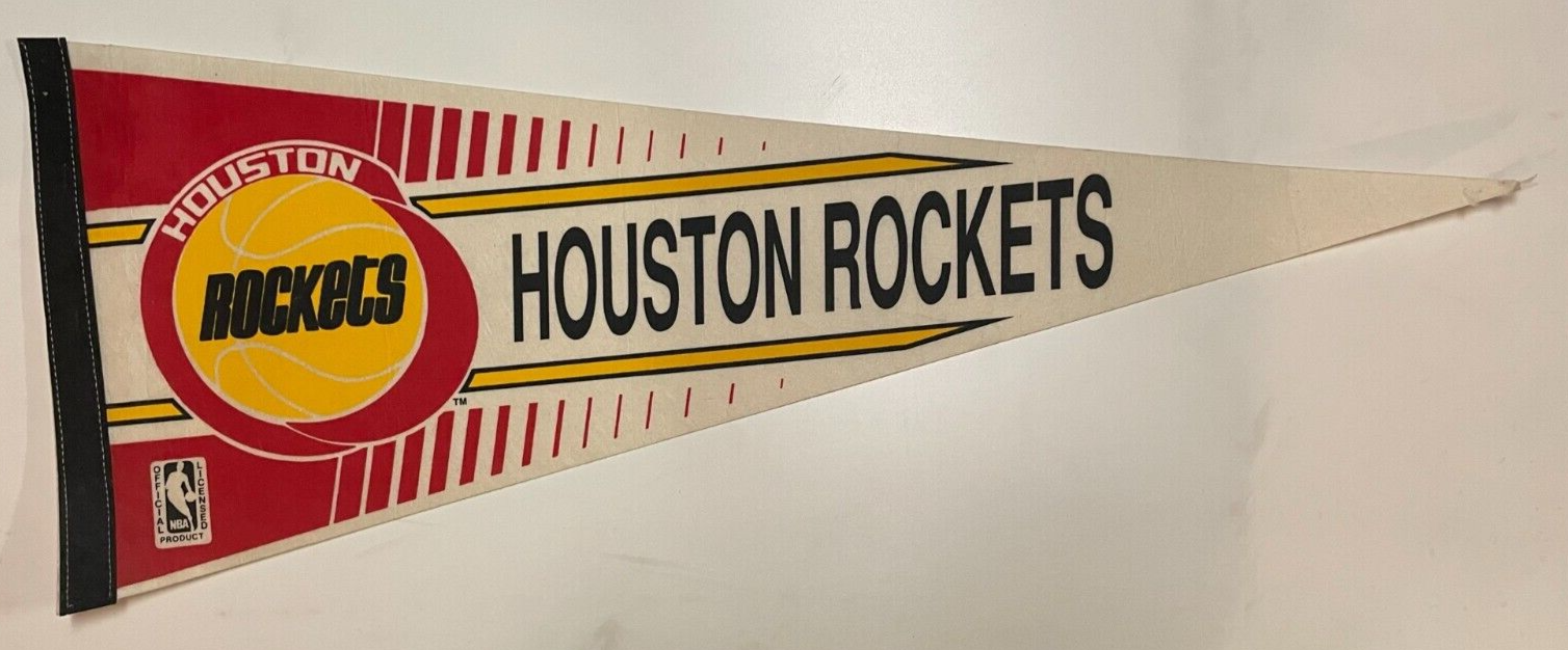 Vintage 1980's Houston Rockets Full Size Felt Pennant | eBay