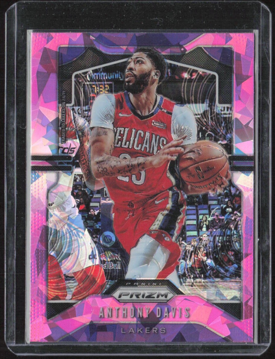 2019-20 Panini Prizm #222 Anthony Davis Prizms Pink Ice