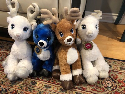 4 BUILD A BEAR REINDEERS - White/SIlver 