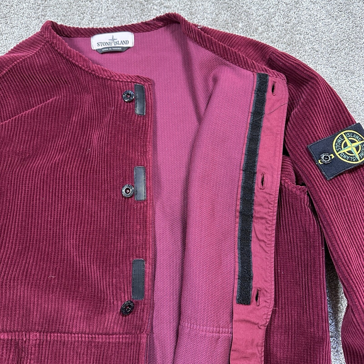 Stone Island Men's Corduroy Overshirt Jacket Longsleeve Stone Island Men's Corduroy Overshirt Jacket Longsleeve