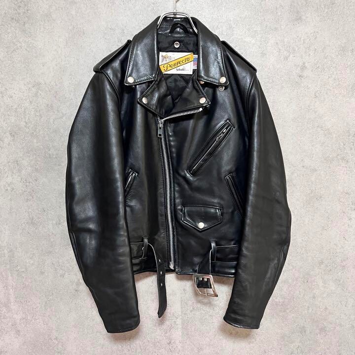 Schott Perfecto Double Leather Riders Jacket Size 34 Made in USA