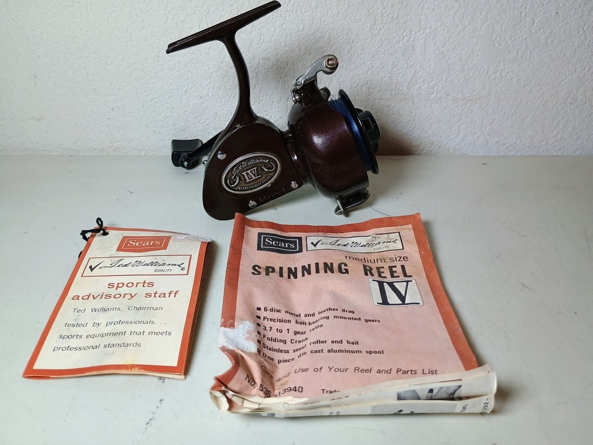 Ted Williams IV/Sears Spinning Reel with Papers - Amazing