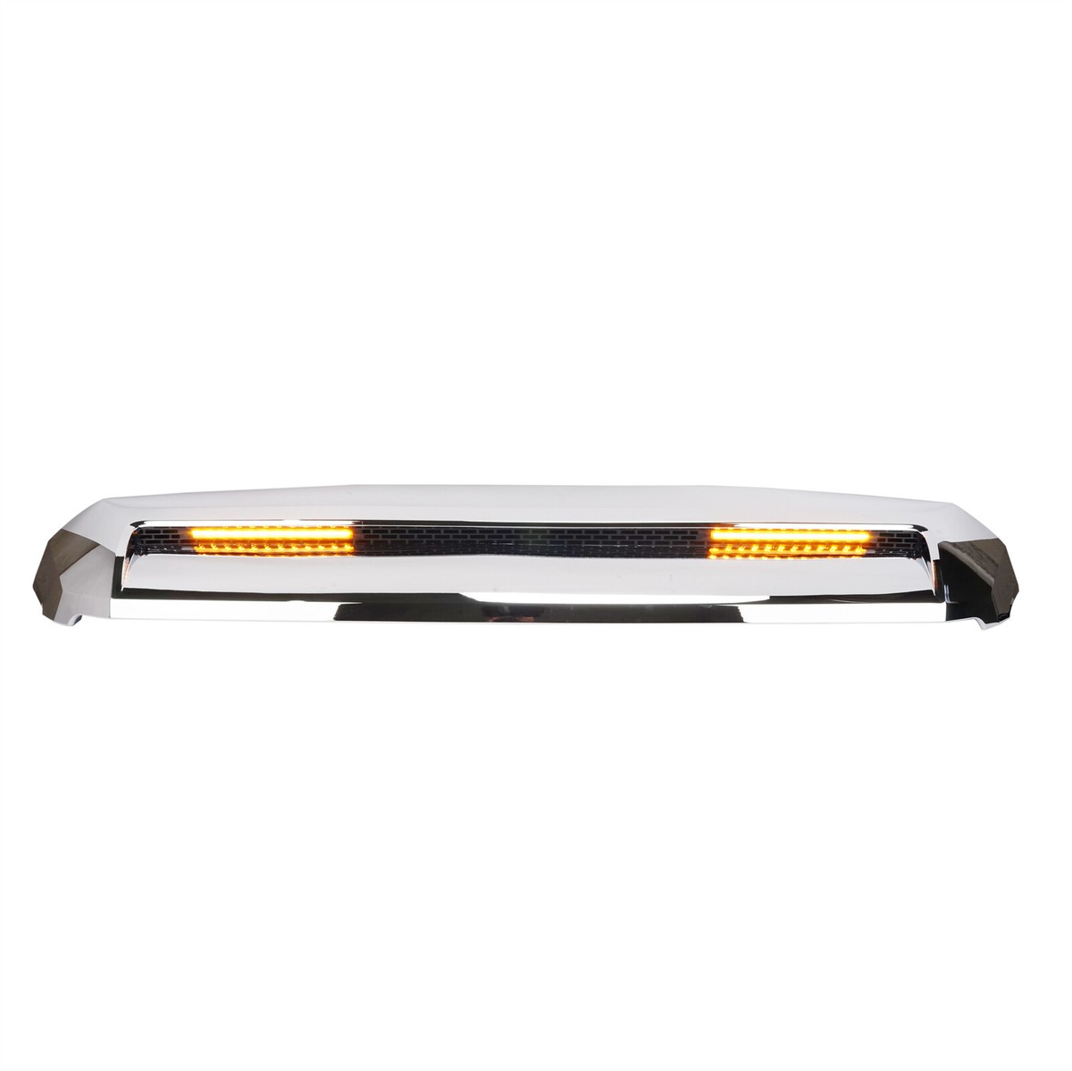 Front Upper Grille Hood Bulge Molding For 2014-2021 Toyota Tundra – Silver, Includes Light Bar