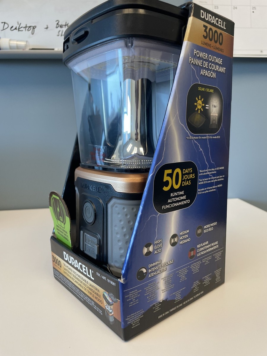 Duracell Tri-Power Rechargeable Lantern, 3000 Lumens | eBay