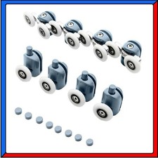 Set 8 Rulli Rotelle Ruote di Ricambio per Box Doccia Cuscinetti Porta Scorrevole
