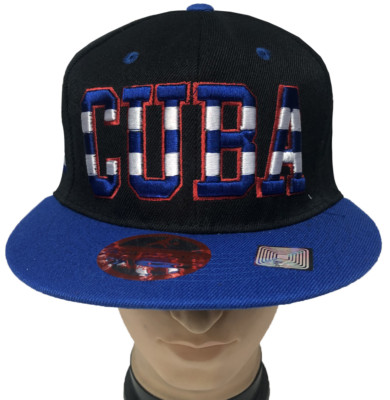 CUBA Flag Hip Hop 3D Embroidered Snapback Adjustable Baseball Cap Hats ...