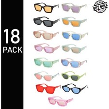 SUNGLASSES FESTIVAL STYLE COLOR LENS COLOR FRAME FUN FUNKY 18 PACK GIRLS SUNGLAS