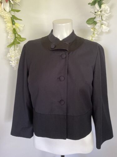Behnaz Sarafpour for Target Women’s Black Cropped Jacket Size M Mandarin Collar