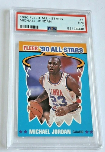 1990 Fleer All-Stars Michael Jordan #5 PSA 7 NM