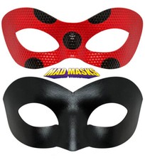Máscara de héroe Ladybug, máscara de héroe Cat Noir - hallazgo milagroso - ¡Bono gratis! Let's chat