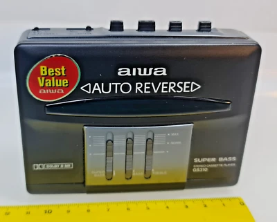 Aiwa GS310 Kassettenspieler Cassette Player Dolby B NR, Auto Reverse, Super Bass - Bild 1 von 4