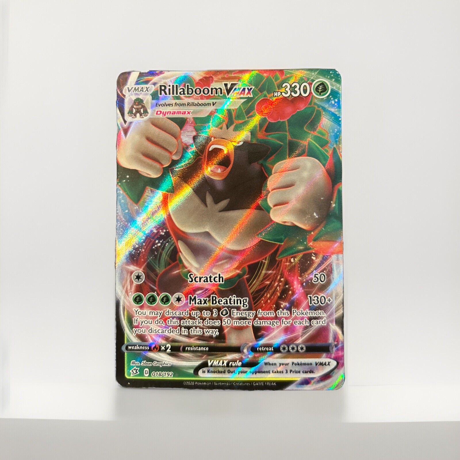POKÉMON TCG RILLABOOM VMAX 18/192 SWSH REBEL CLASH ULTRA RARE!!! [ NM ]