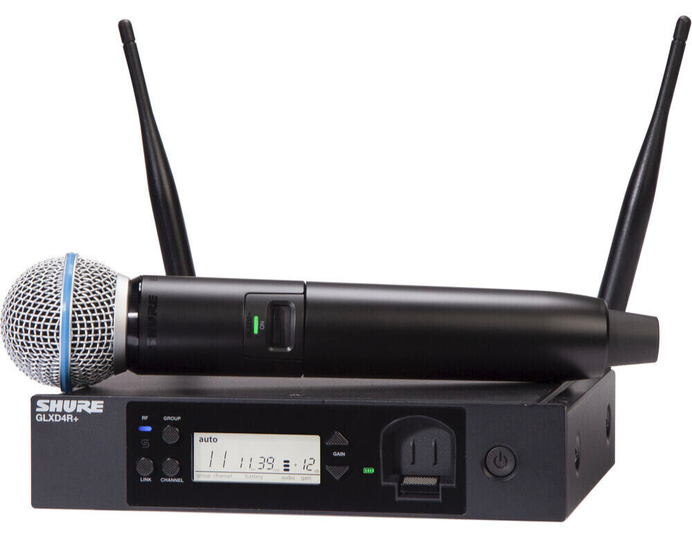 Цифровая беспроводная стоечная система Shure GLXD24R+/B58-Z3 с вокальным микрофоном BETA58A