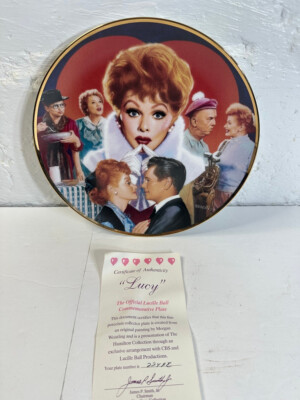I Love Lucy 1992 Hamilton Collection Plate ''Lucy'' by Morgan Weistling w CoA