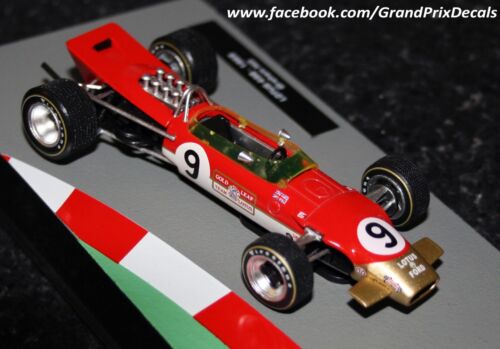 F1 Collection Graham Hill 1968 Lotus 49B GOLD LEAF water slide DECALS 1:43 - Picture 2 of 4