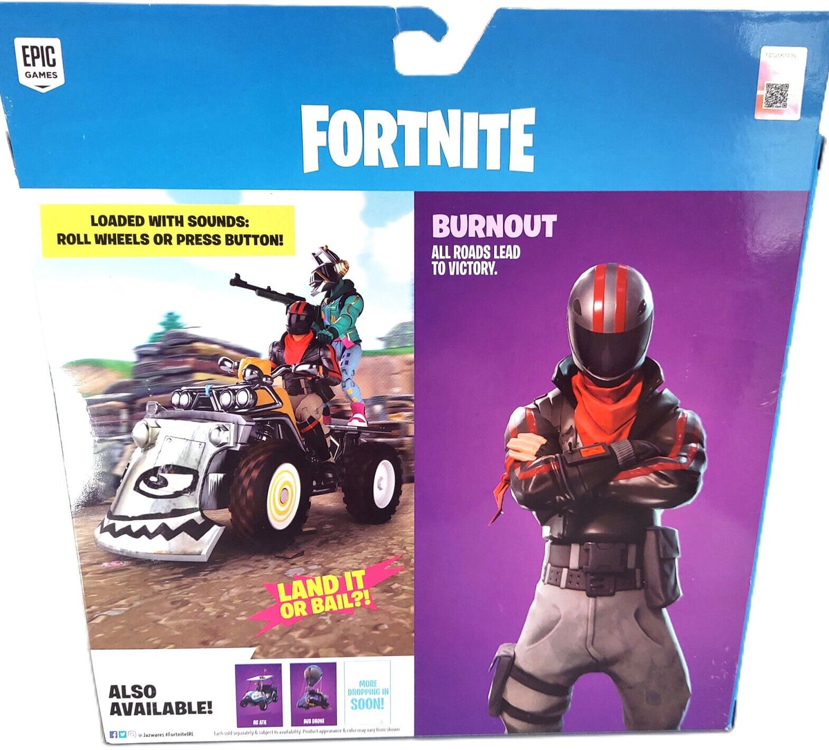 Fortnite Quadcrasher Burnout フィギュア付き Fortnite Quadcrasher Vehicle With Burnout 4 Inch Figure Jazwares