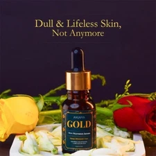 Ayurvedic Gold Serum Overnight Glow Booster Face Oil Serum All Type Skin 15ml