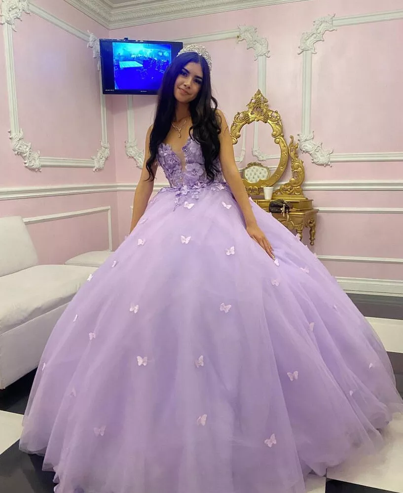 Purple quinceanera dresses deals