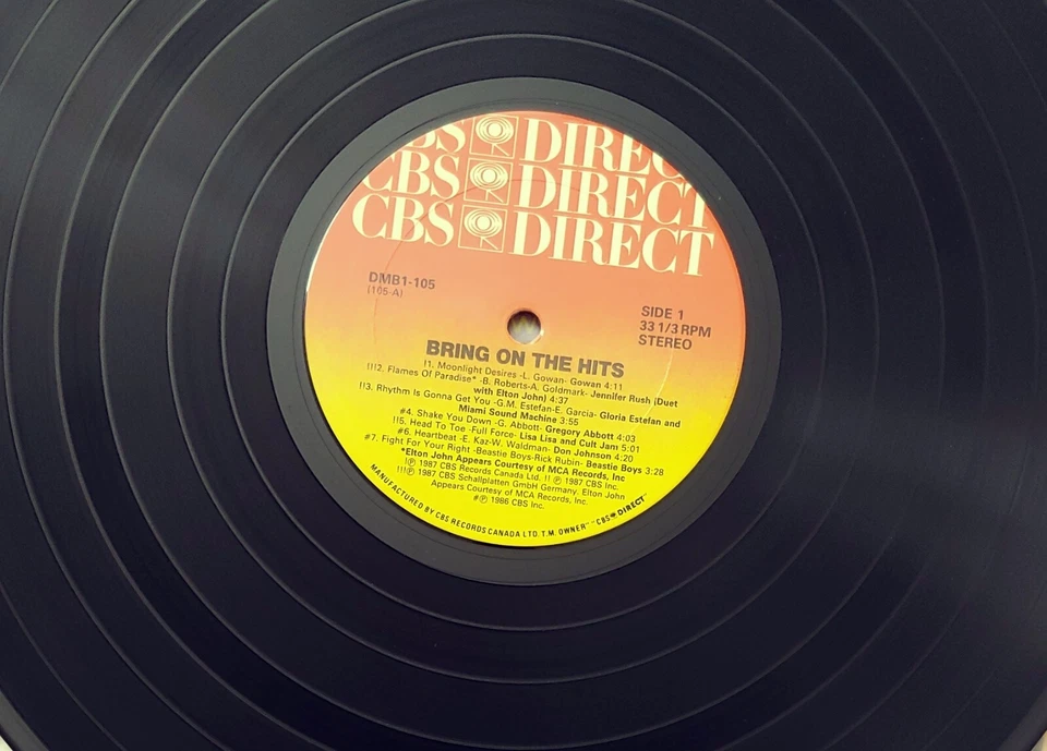 BRING ON THE HITS – VARIOUS LP 33 RPM VINYL (Bangles, Eddie Money, Don Johnson+) - Image 3 of 4