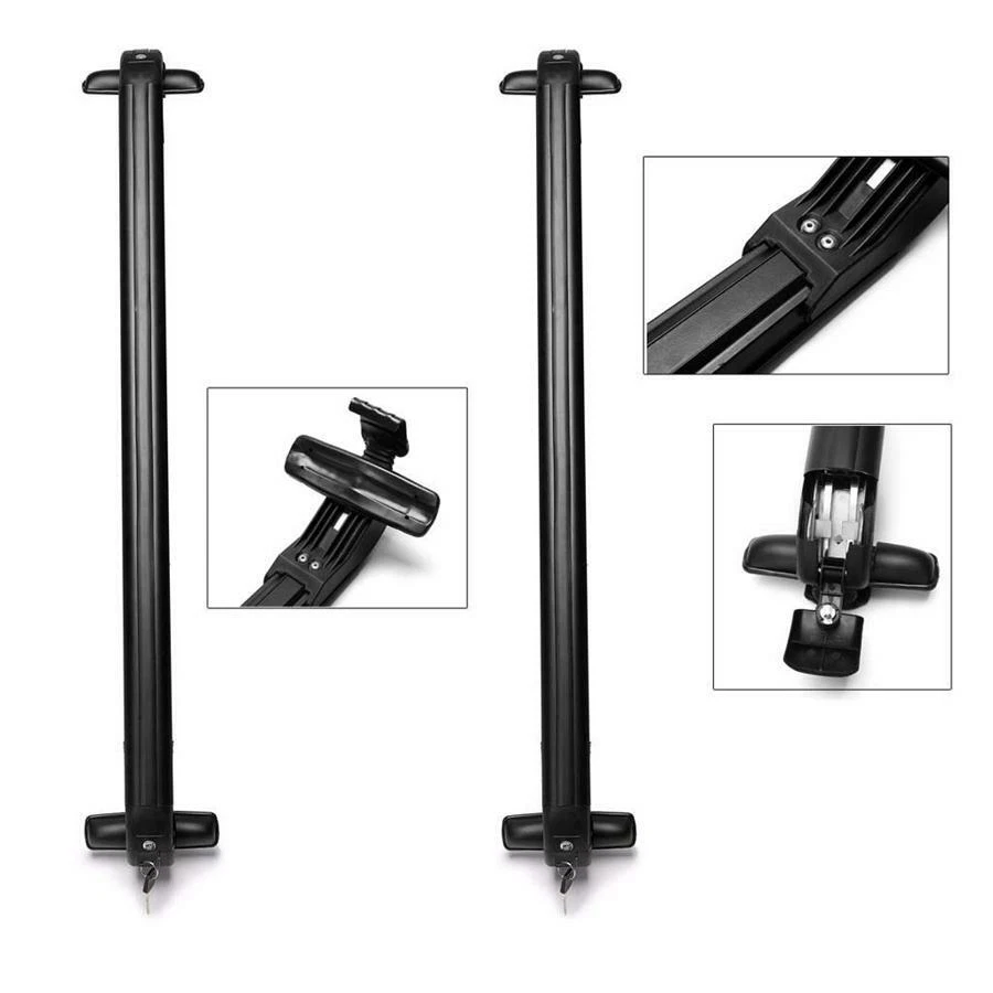 2x 45" Car Roof Rack Side Rails Bars Luggage Carrier Kits w/ Lock Universal USA - Imagem 4 de 4