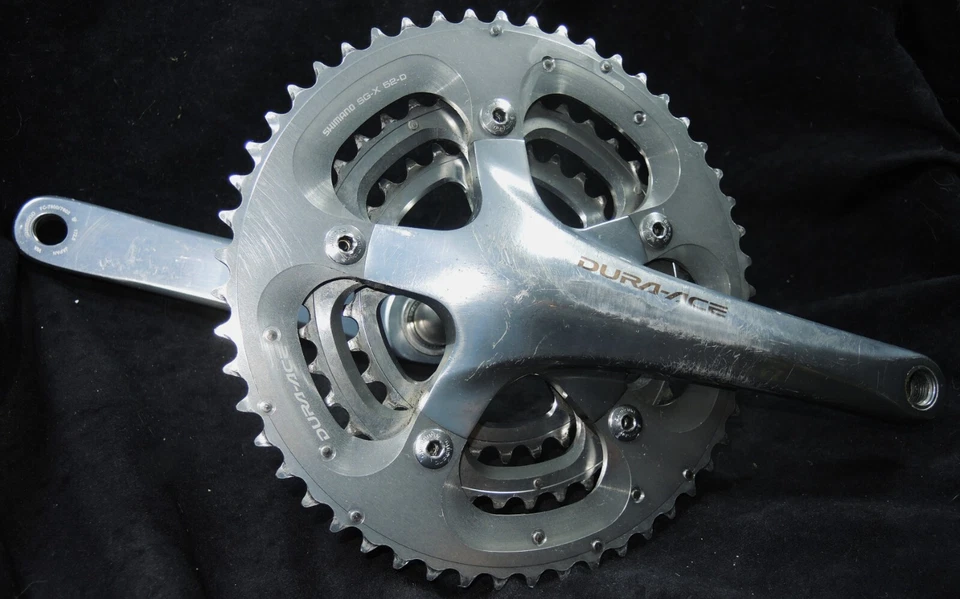 JUEGO DE BIELAS SHIMANO DURA ACE TRIPLE 52-39-30 DIENTES 175 MM BRAZOS MODELO 7803 DA BB Foto 3 de 4