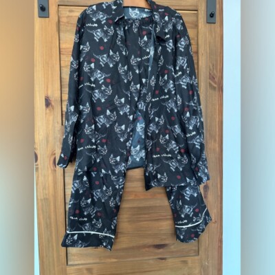 Laura Urbinati 100% Silk Cat Print pieces set size 42