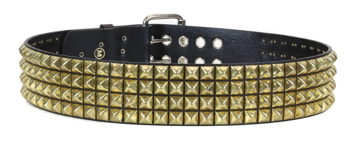 Gold Pyramid Studded Leather Belt Punk (Small(30-32)) at Gold Pyramid Studded Leather Belt Punk (Small(30-32)) at
