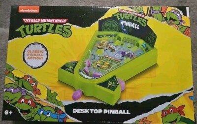 Teenage Mutant Ninja Turtles Table Top Desktop Pinball Nickelodeon New Free Ship