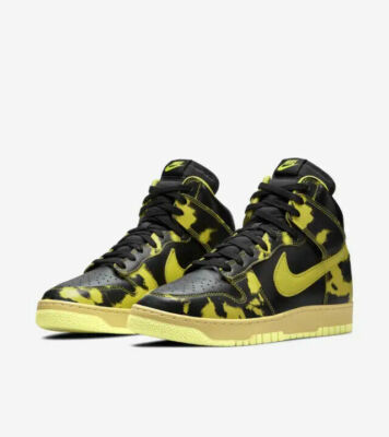 Nike Dunk High 1985 Yellow Acid Wash Schwarz EU 46 US 12 Neu mit OVP