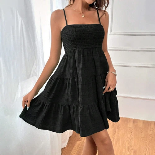 Damen Sexy Trägerkleid Sommerkleid Strandkleid Minikleid Freizeitkleid Urlaub - Bild 20 von 32