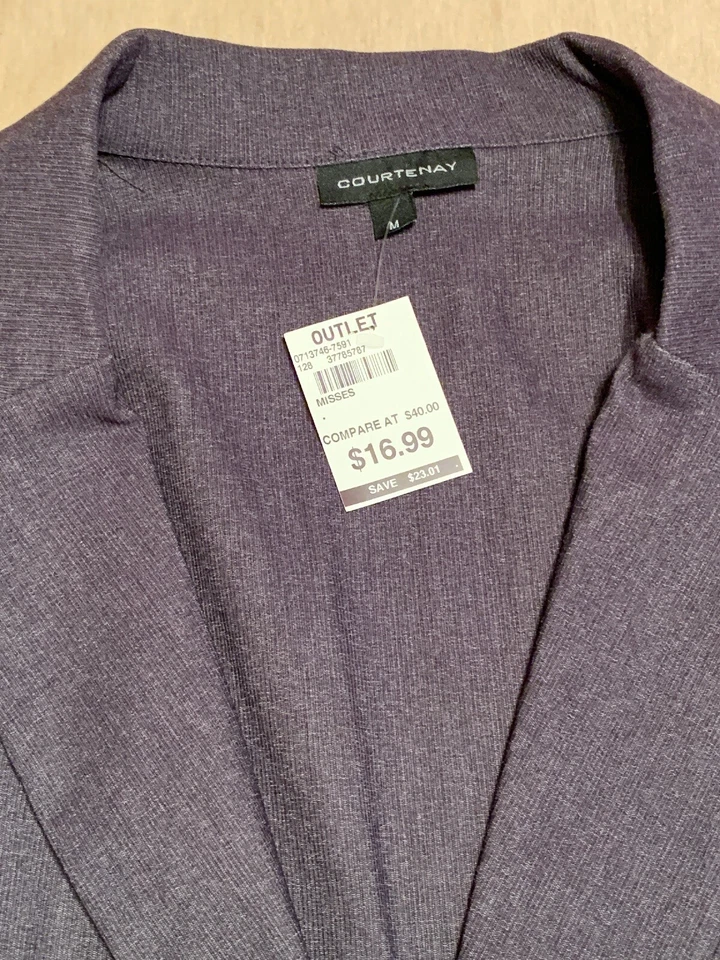 Blazer Courtenay Misses Talla Mediana Nuevo con Etiquetas Gris Botón Único Compra Compra Compra Ahora Foto 4 de 4