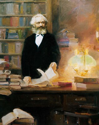Zhang Wun : ''Karl Marx in His Studio'' (1875) - Giclee Fine Art Print