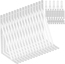 16 Pack 12 Inch Shelf Brackets Heavy Duty Right Angle Bracket Triangle Shelf Bra