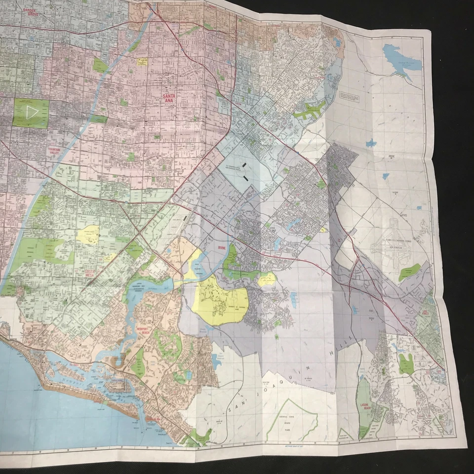 Central Orange Country Huntington Newport Beach AAA 1993 Street Travel Map - Image 4 of 4
