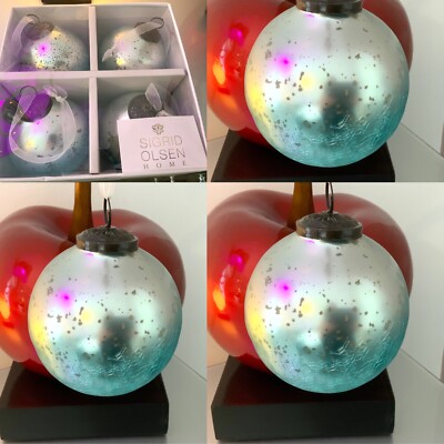 4 große Luxus Christbaumschmuck zum Aufhängen Ombré blau von Sigrid Olsen