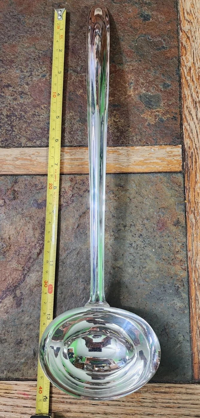 LARGE "15 3/4" QTSR SILVERPLATED PUNCH 🍹 & SOUP 🍲 😋 LADLE