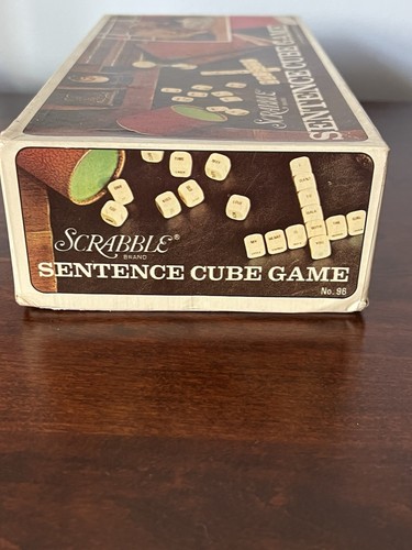 Vintage Scrabble Sentence Cube Game 1971 Wood Dice S & R Games USA - Picture 6 of 6