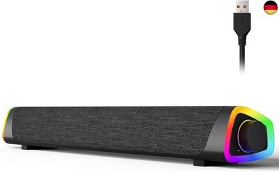 SOULION R30 Plus Computer Lautsprecher, USB-betriebene Bluetooth PC-Soundbar,