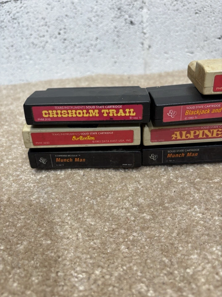 Lote de 13 cartuchos de juegos de computadora Texas Instruments TI-99/4A - ¡Algunos raros! Foto 2 de 4