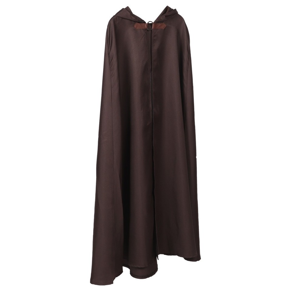 Men Hooded Cloak Adult Medieval Cape with Hood Halloween Hooded ...