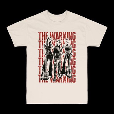 NEW The Warning Band Short Sleeve Cotton Sand All Size Shirt AL732