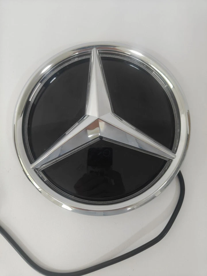 For 16-20 Benz E Class Chrome Mirror Car Led Emblem Badge Grill Logo Star Light - Imagem 2 de 4