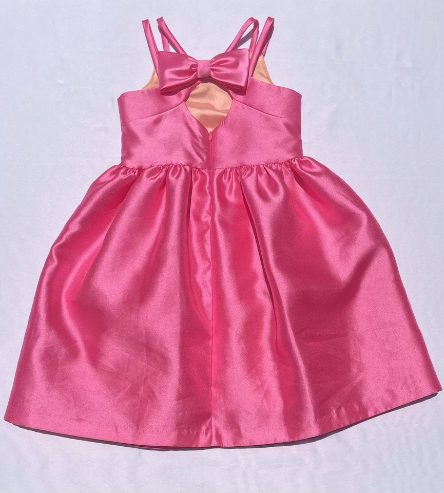 Bonnie Jean Dress Party Dress S6-11306-DV Pink Lined Bodice & Slip Girls Size 6 - Image 2 of 4