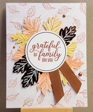 Stampin Up FALL FOR TOILE * GRATEFUL FOR FAMILY LIKE YOU * CARD KIT-Makes 4,CUTE