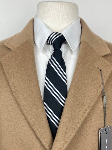 $495 BRAND NEW MICHAEL KORS Mens 38R Tan/Light Brown 38" Long Trench Coat Jacket - Picture 2 of 9