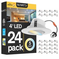 24 Pack 4 Inch Gimbal LED Recessed Lighting Retrofit, 4" Sloped Ceiling Light...