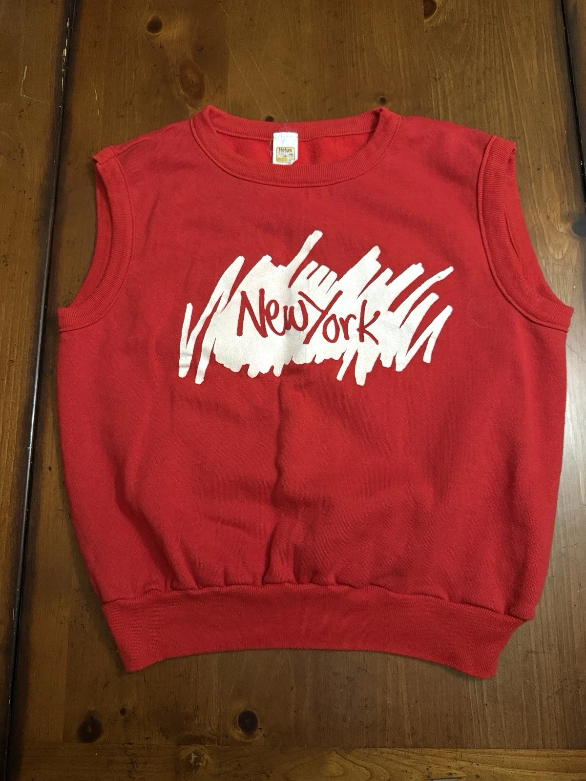 vintage Velva Sheen New York cropped graphic muscle sweatshirt 50/50