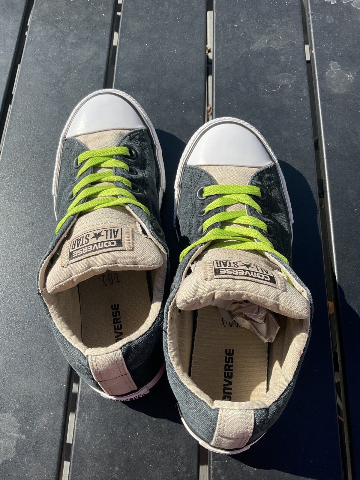 Converse All Star Sneakers Black and Tan Youth Size 5 thumbnail 5